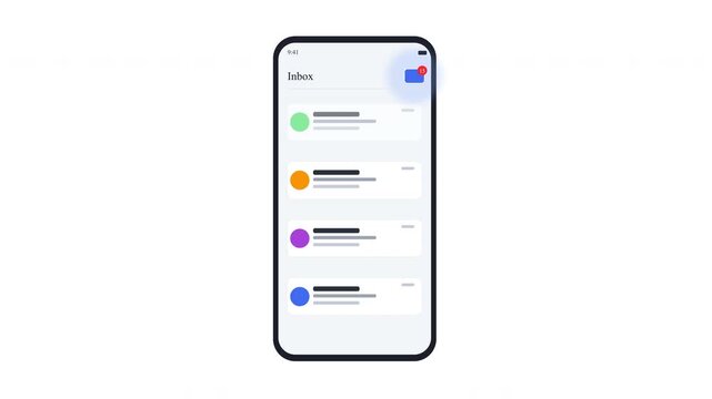 Email notification pop up on phone screen, business message and communication concept