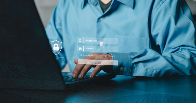 Cybersecurity compliance, trust verification, data protection, and enterprise digital safety. Businessman holding mobile with quality certification badge, security shield and cloud protection icons