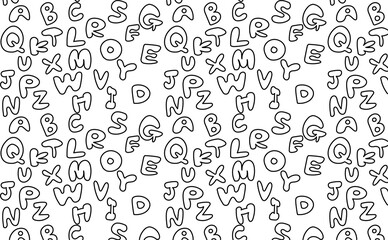 シンプルなアルファベットパターン背景素材 © あゆ 菅野
