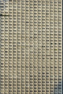 High-rise fa&ccedil;ade with numerous flats and hotel rooms, State Tower, (Lebua at State Tower), Bang Rak district, Bangkok, Thailand