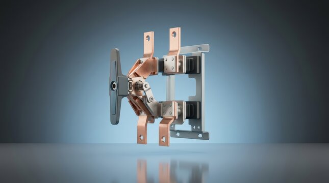Disconnect switch 3D render industrial electrical isolation device for safe maintenance power control and equipment protection systems