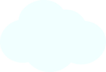 Fototapeta premium Simple Cloud Icon Isolated on Transparent Background