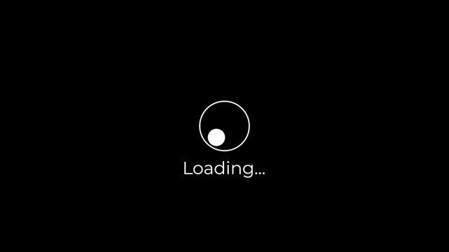 minimal loading indicator with bouncing circle and rotating dot loop animation ui loader.