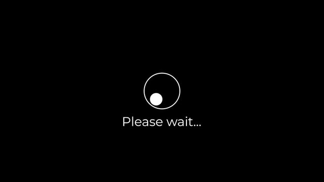 minimal please wait indicator with bouncing circle and rotating dot loop animation ui loader.