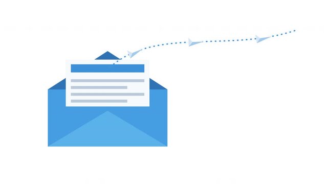 Newsletter paper plane from envelope becomes electronic mail