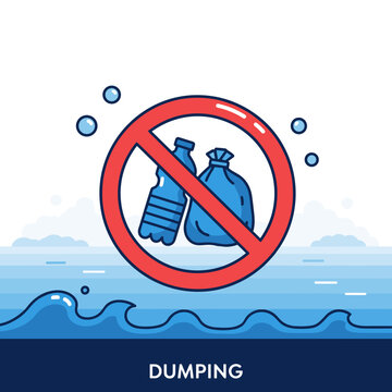 No Dumping Sign over Water