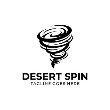 Abstract spiraling vortex icon for climate, speed, or energy-related corporate branding.