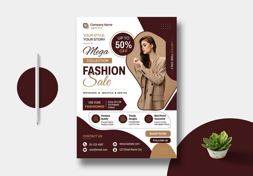 Fashion Poster Template Layout