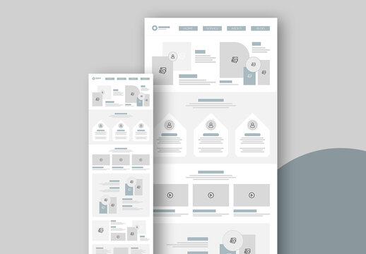Landing Page Wireframe Template Layout