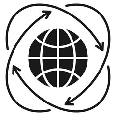 Obraz premium Sustainability Glyph Icon