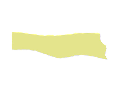 A single piece of light yellow torn paper with a ragged edge texture