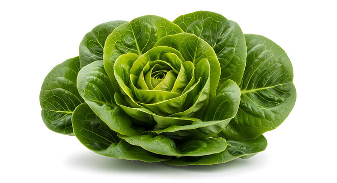 Fresh green leafy lettuce close up