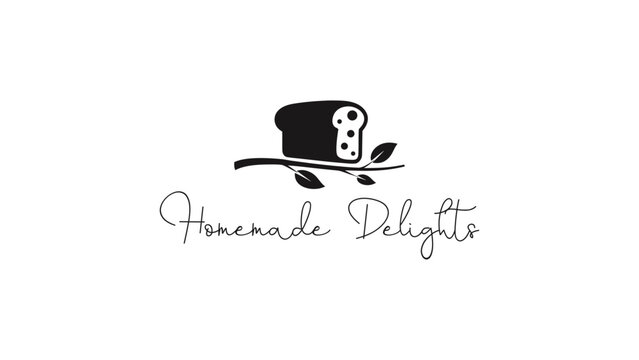 Minimalist logo design featuring a stylized top hat and bread loaf for a bakery or cafe brand