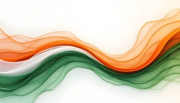 Orange and green color powder splash. Concept for India independence day, 15th of august.india watercolor celebration greeting social media banner design with print or hand-drawn and splash poster