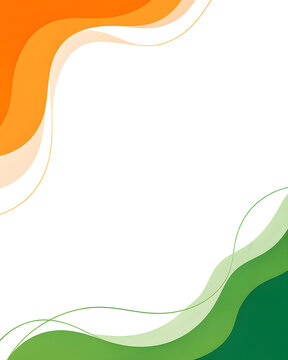 Orange and green color powder splash. Concept for India independence day, 15th of august.india watercolor celebration greeting social media banner design with print or hand-drawn and splash poster