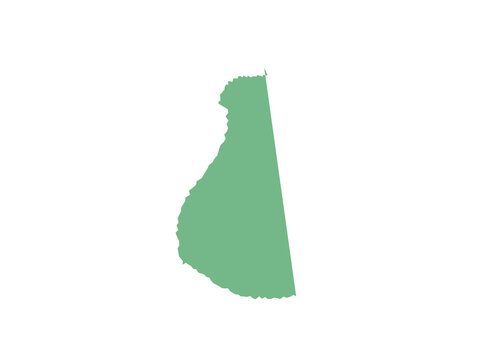 A detailed green silhouette map representing the state of togo in west africa