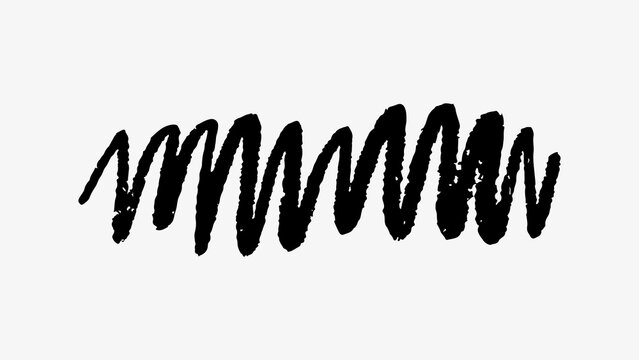 Abstract black ink brushstroke illustration