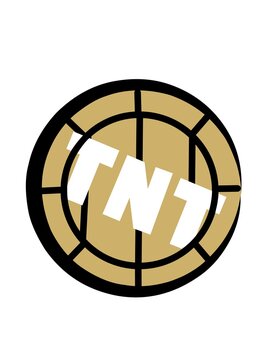 illustration of a circular explosive with the text TNT 