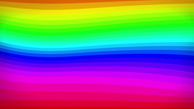 Warping 2D layered lines on animated gradient dark linear background dynamic abstract patterns and motion graphics shape design coloured texture wavy twisting visual effects rainbow