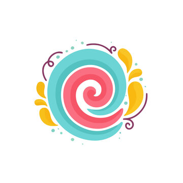 Abstract Swirl with Decorative Elements
