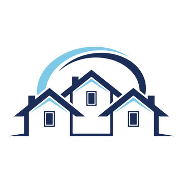 Modern Real Estate House Logo Vector Design For Property Construction Company Icon. 