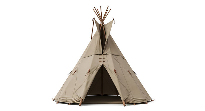 Simple brown teepee with flowers
