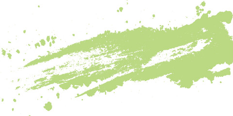Fototapeta premium light green watercolor paint brush stroke texture isolated on white background for creative design element
