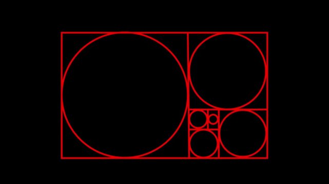 Golden Ratio Fibonacci Sequence Geometry Background,Mathematical Fibonacci Spiral Geometric  video,Abstract Golden Ratio Design with  Lines