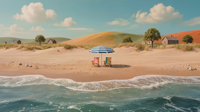 beach, sand, sea