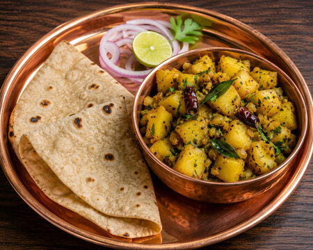 Chapati with Aloo palya