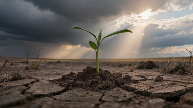 sprout plant in the ground