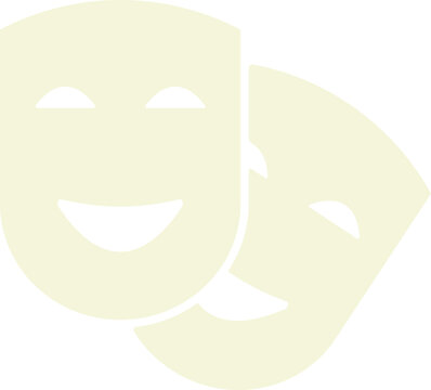 Beige Theatre Mask Icon Set Comedy Tragedy Masquerade Vector Icons Transparent PNG