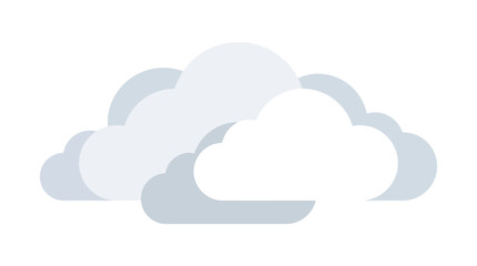 Fototapeta premium Abstract Layered Cloud Icon In Grayscale Representing Cloud Computing Data Storage And Connectivity