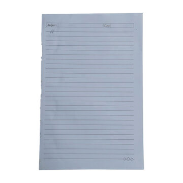 A single sheet of gray paper with horizontal black lines on it