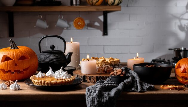 Spooky Whimsical Halloween Kitchen Still Life