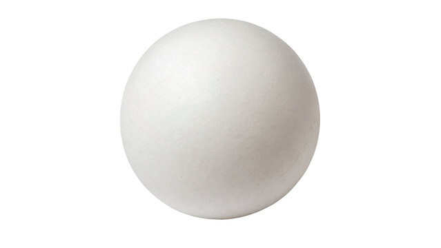 White classic sport dimpled table tennis ball isolated on transparent background
