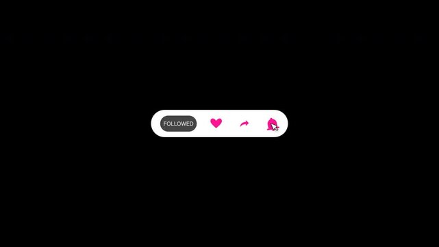 Minimal UI Button with Toggle Switch and Icons on Black Background