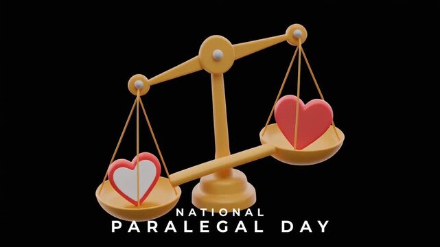 National Paralegal Day Celebrating the Knowledge Skills and Dedication of Paralegal Professionals. Animation Video.