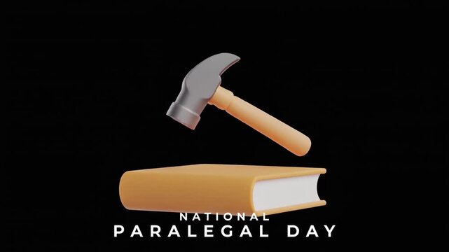 National Paralegal Day Celebrating the Knowledge Skills and Dedication of Paralegal Professionals. Animation Video.
