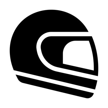 motorcycle helmet glyph icon