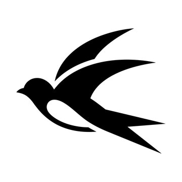 swallow bird glyph icon