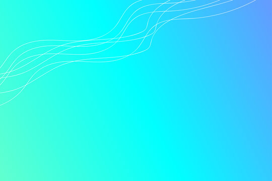 Abstract cyan gradient background with wavy lines.
