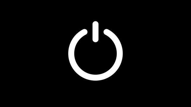 Simple power off / on button icon animation.
