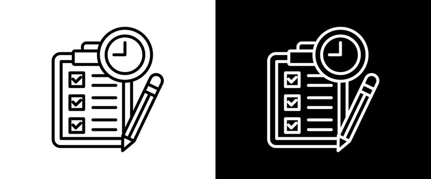 Activities white and black icon set design