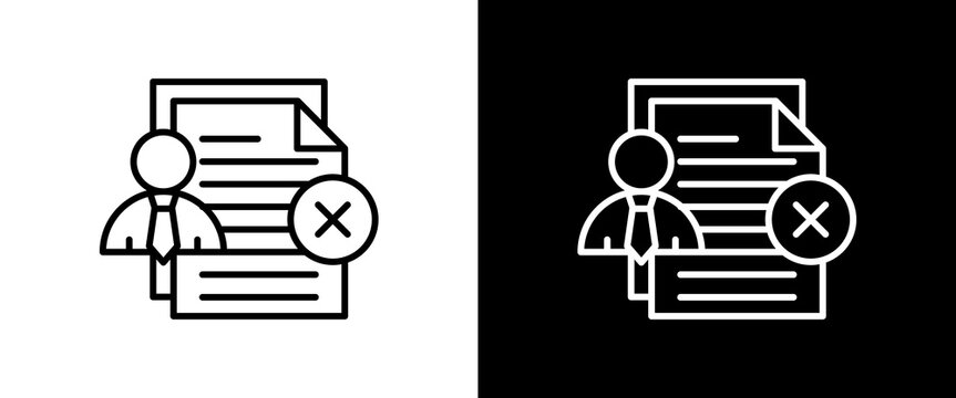 Curriculum Vitae white and black icon set design