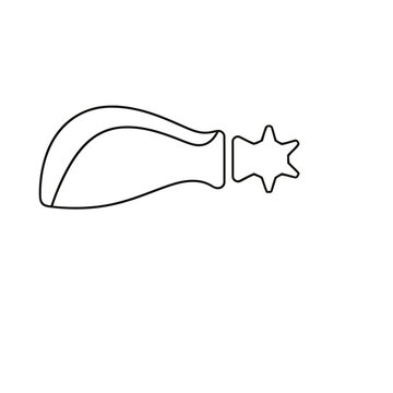 Spur and rowel outline