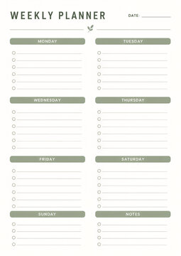 Weekly Task Planner Template
