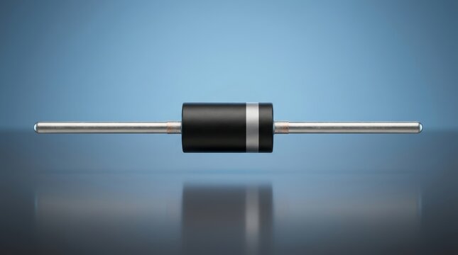 Zener diode 3D render voltage regulation semiconductor component for electronic protection reference circuits and embedded hardware