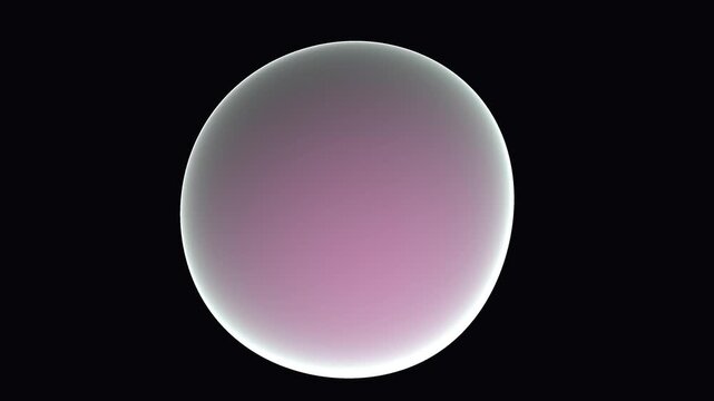 Abstract glowing ellipsoid shape with smooth color transitions and soft light on a dark background, perfect for modern digital art and motion graphics projects.