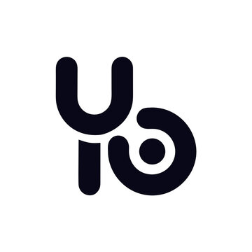 Abstract letter yo logo design in a modern minimalist style